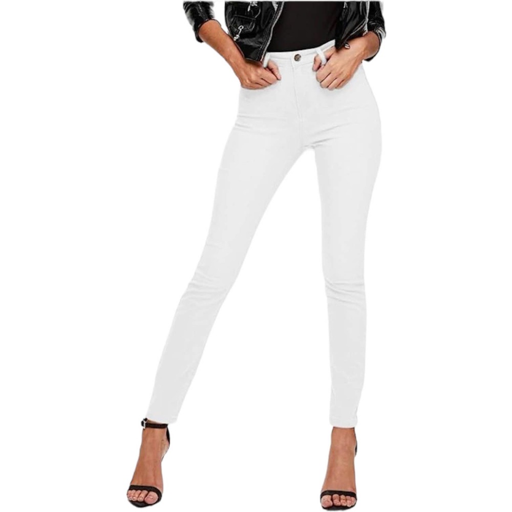 NWT hybrid women white jean skinny size 16